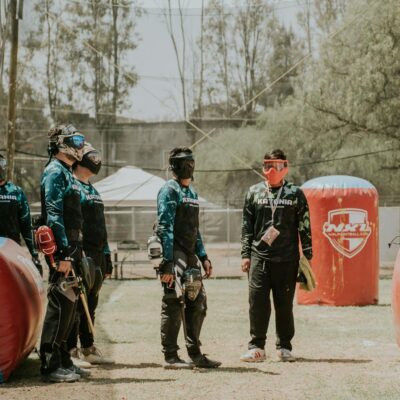 Men Playing Paintball