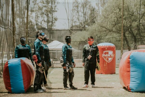 Men Playing Paintball